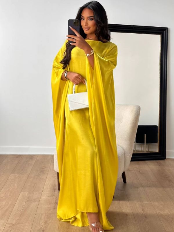 Abaya Dubai Jaune Papillon