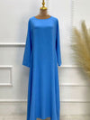 Abaya bleue sur mannequin