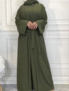 Abaya kimono dubai vert kaki sublime