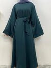 Abaya kimono vert émeraude ample