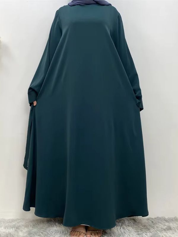 Abaya kimono vert émeraude ample