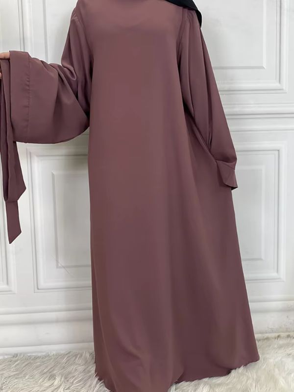 Abaya kimono "Violet Poudré"