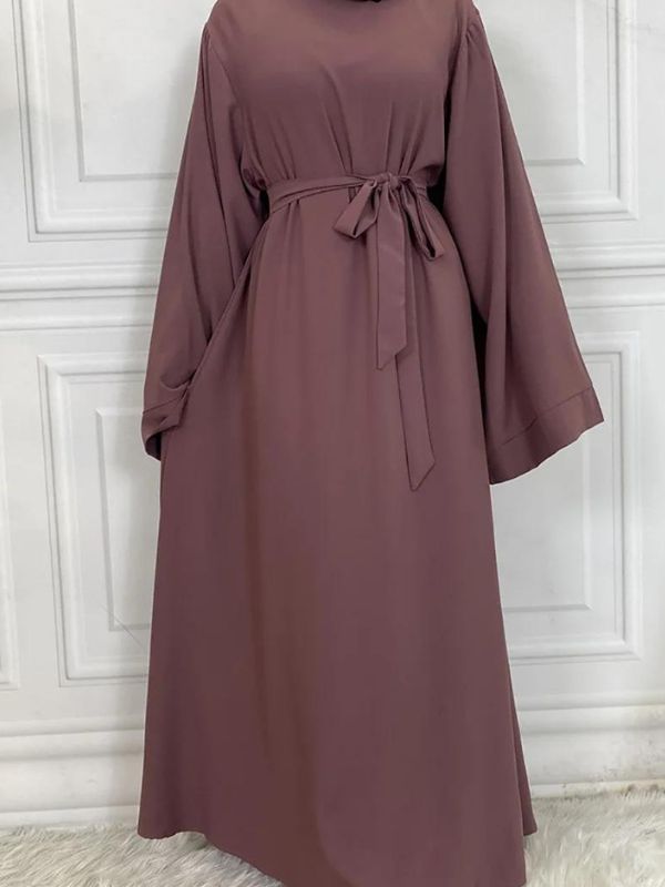 Abaya kimono "Violet Poudré"