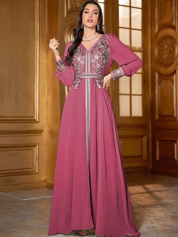 Caftan Femme New Look Rose - Taille UK 10 - Style Collection Parisienne - Occasion Très Bon état