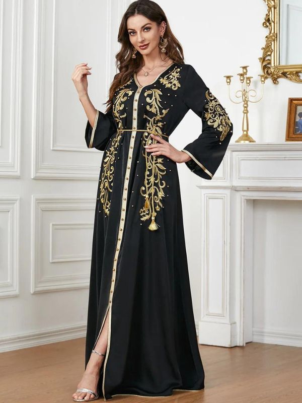 Caftan luxe Noir Miss Hijab