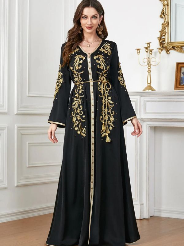 caftan simple noir