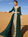 Caftan mariage &quot;Vert Émeraude des Dunes&quot;