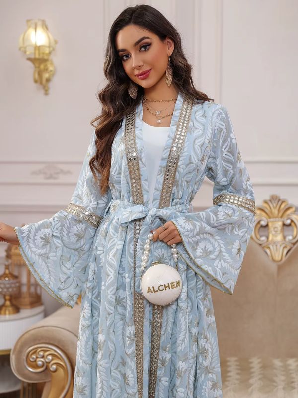 Caftan marocain Bleu Oujda Miss Hijab™ - Main Image