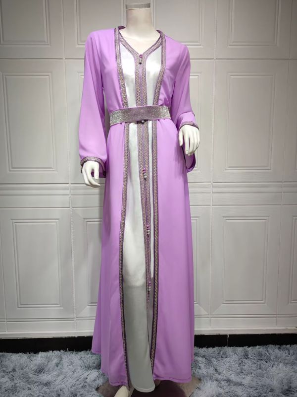 caftan marocain violet