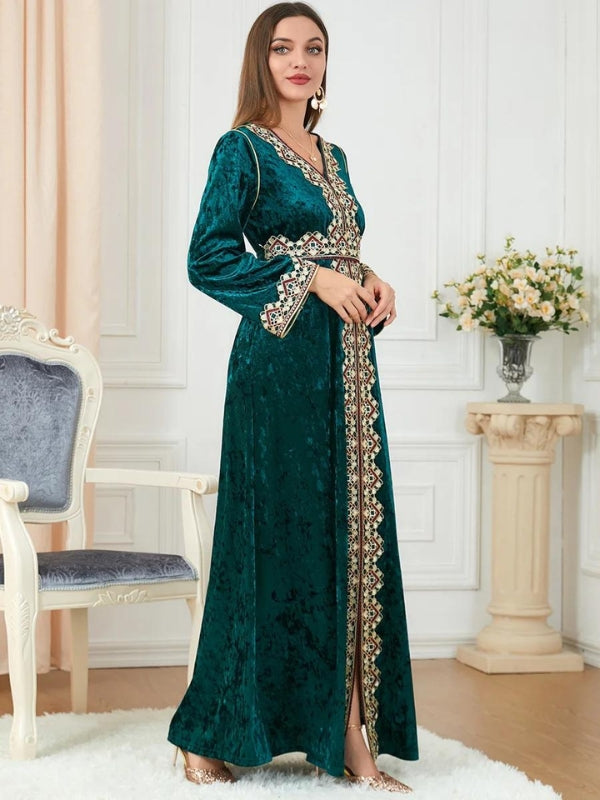 Caftan marocain mariage Emeraude Imperiale Miss Hijab