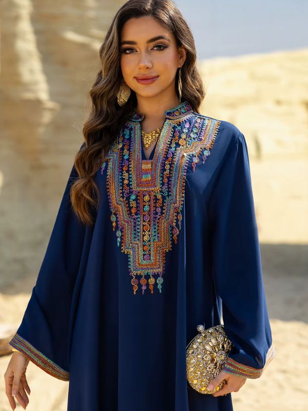 Vue rapprochée d&#39;une femme en djellaba