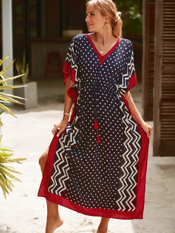 Djellaba marocaine "Aurore Marine"