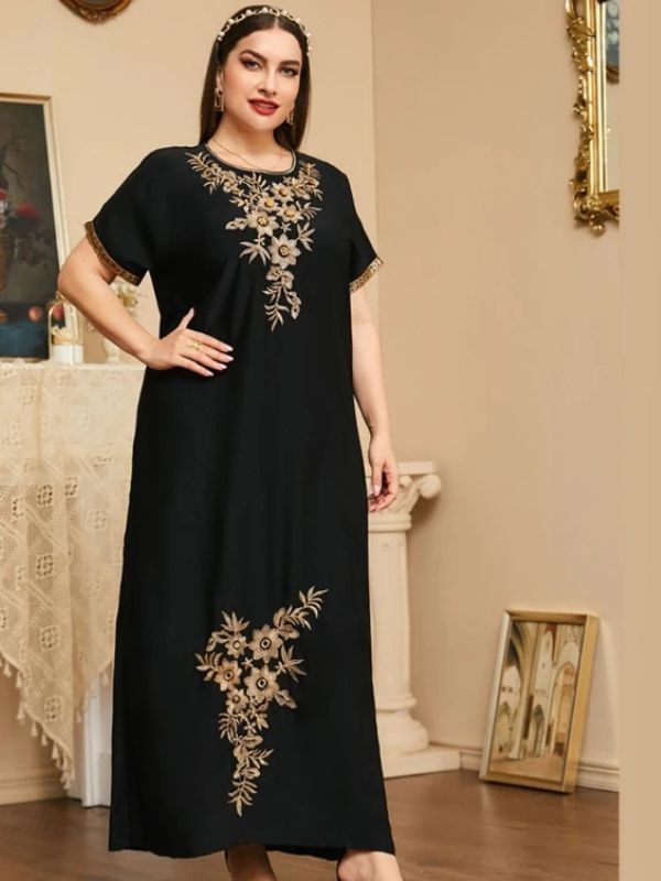 Djellaba marocaine "Saphir des Nuits"