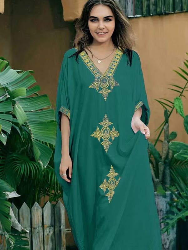 Djellaba marocaine verte Lina Miss Hijab™