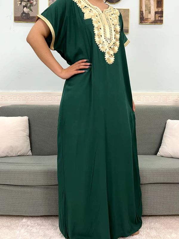 Djellaba verte pour femme en coton Miss Hijab™