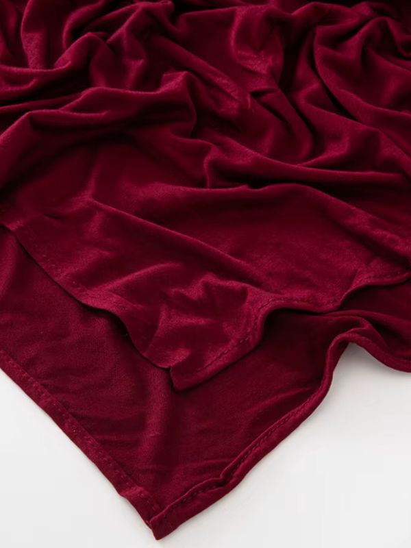 Hijab jersey en coton bordeaux