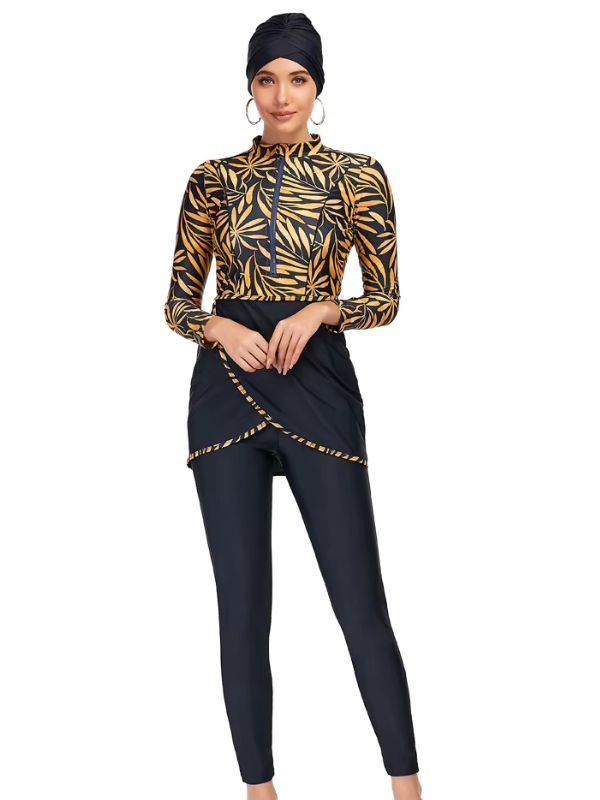 Maillot de bain burkini doré palmier