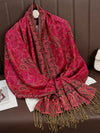 Pashmina de couleur rouge rubis