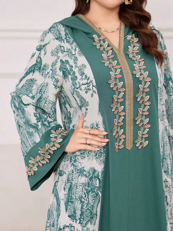 Vue rapprochée sur les détails d&#39;une djellaba