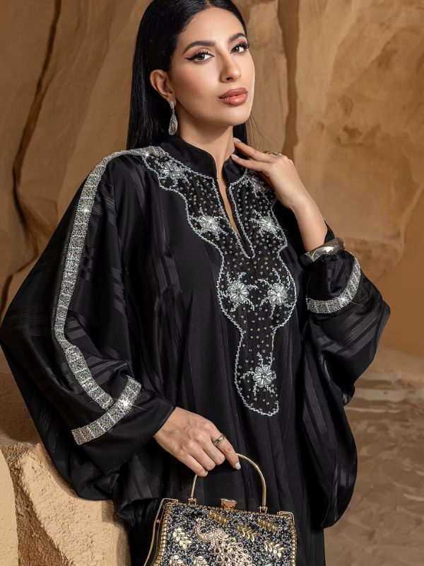 Vue rapprochée d&#39;une femme en djellaba